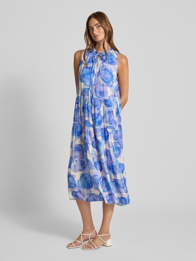ZABAIONE Midikleid aus Viskose im Stufen-Look Bleu 1