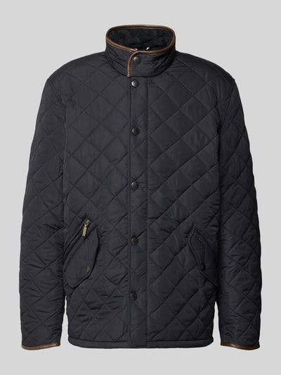 Produktfoto, gewatteerd jack met ruitmotief en opstaande kraag, sluiting met drukknoopsluiting en ritssluiting, zij-steekzakken, effen kleuren, Steppjacke mit Rautensteppung Modell 'POWELL' van Barbour