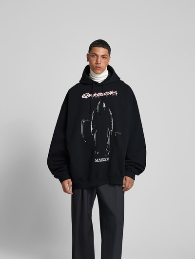 VETEMENTS Hoodie mit Label-Print Black 4