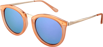 Le Specs Sonnenbrille mit verspiegelten Gläsern Apricot 4