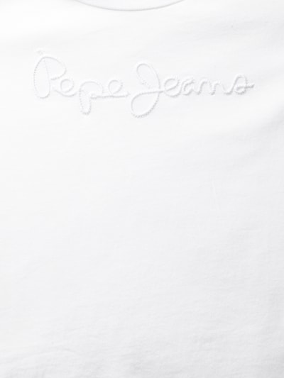 Pepe Jeans T-Shirt aus Baumwolle mit Logo-Stickerei Weiss 2