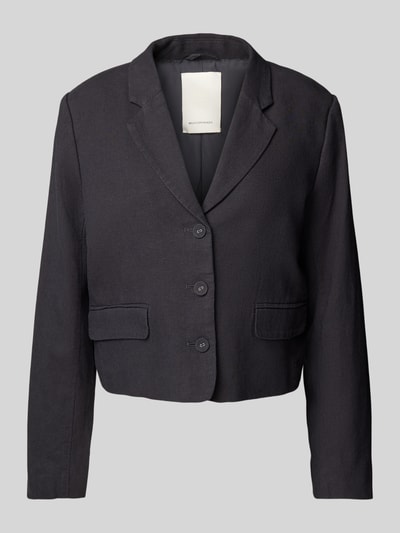 MSCH Copenhagen Linnen blazer met reverskraag, model 'Pennie Giania' Antraciet - 2