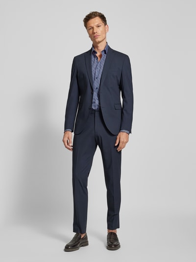 OLYMP Level Five Slim fit zakelijk overhemd met kentkraag, model 'New York' Marineblauw - 1