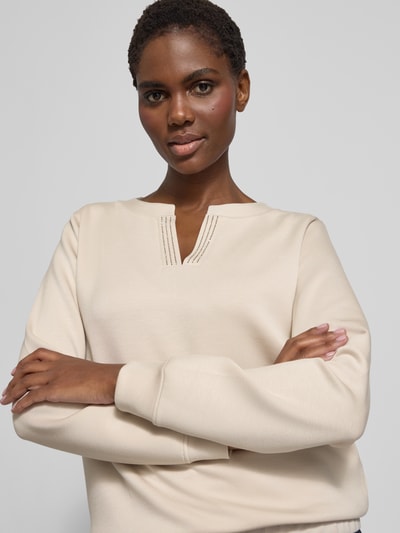 Tom Tailor Regular Fit Sweatshirt mit Viskose-Anteil Sand 3
