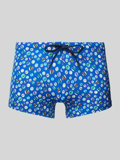 HOM Slim fit zwembroek met tunnelkoord, model 'SoCoa' Marineblauw - 1