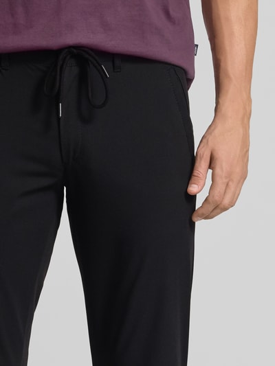 Brax Straight fit stoffen broek met Franse steekzakken, model 'PHIL' Zwart - 3