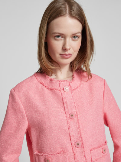 WHITE LABEL Blazer mit Fransen Pink 3