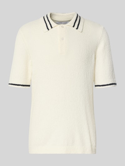 Samsøe Samsøe Strickshirt mit Polokragen Modell 'SAPEDRO POLO' Offwhite 2