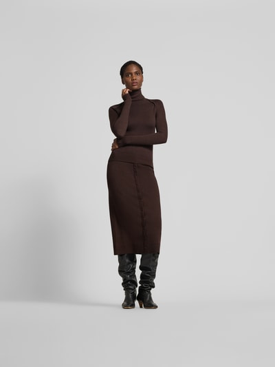 Victoria Beckham Longsleeve mit Rollkragen Dunkelbraun 1