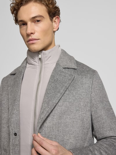 Jack & Jones Premium Lange jas met opstaande kraag, model 'BLASTANFORD' Middengrijs gemêleerd - 3