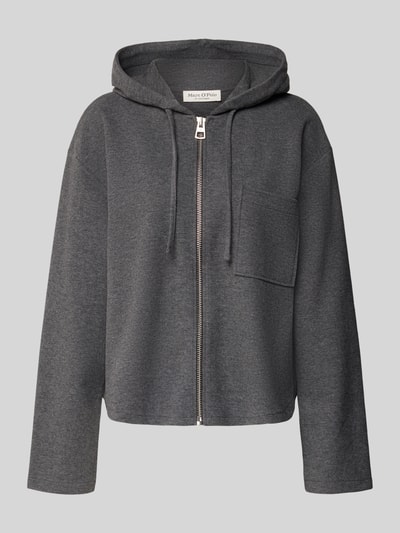 Marc O'Polo Oversized Sweatjacke aus Baumwoll-Mix Dunkelgrau Melange 2