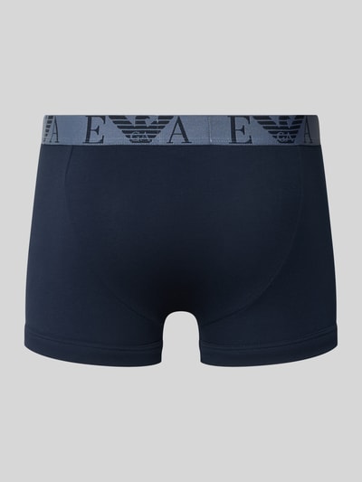 Emporio Armani Trunks mit elastischem Logo-Bund im 3er-Pack Dunkelblau 3