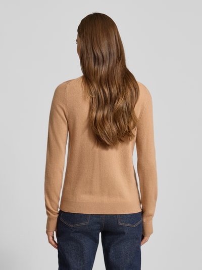 comma Strickpullover aus Wolle-Kaschmir-Mix mit Rundhalsausschnitt Camel 5