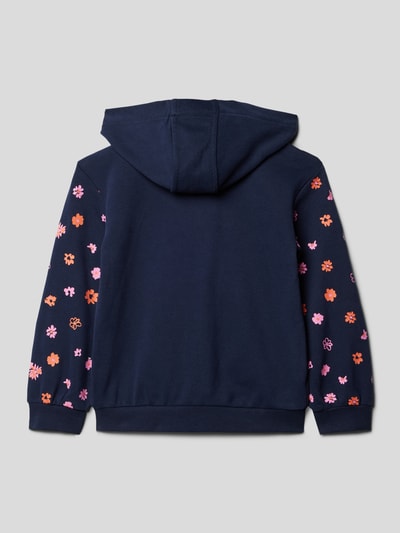 s.Oliver RED LABEL Sweatjacke mit floralem Print Marineblau 3