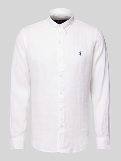 Polo Ralph Lauren Slim fit linnen overhemd met button-downkraag Wit - 1