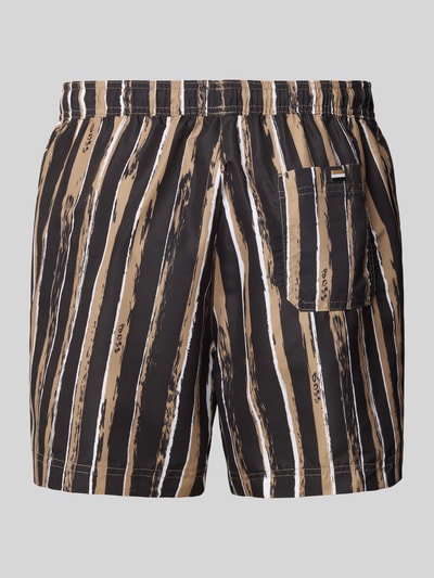 BOSS Regular fit zwembroek met mesh-inzet Zwart - 3