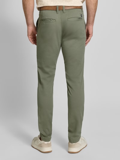 Tom Tailor Denim Slim Fit Chino aus Baumwoll-Mix Oliv 5