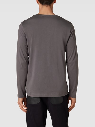 Fynch-Hatton Shirt met lange mouwen en labelstitching Middengrijs - 5