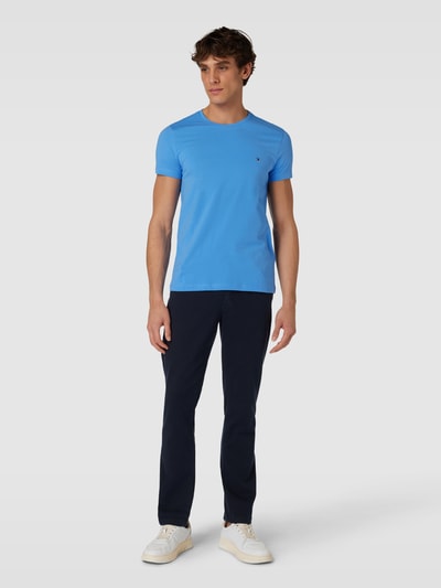 Tommy Hilfiger Slim Fit T-Shirt mit Logo-Stitching Aqua 1