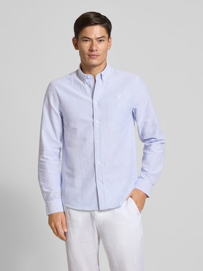 Wood Wood Regular Fit Freizeithemd mit Button-Down-Kragen Modell 'Adam' Hellblau 4