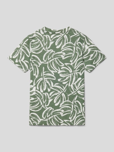 Jack & Jones T-shirt z kwiatowym wzorem Limonkowy 3