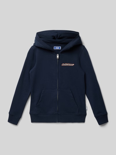 Jack & Jones Sweatjacke mit Label-Print Modell 'VESTERBRO NEWTON' Marine 1