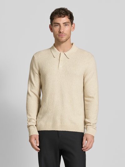 Jack & Jones Premium Strickpullover mit Polokragen Modell 'MAVERICK' Offwhite 4