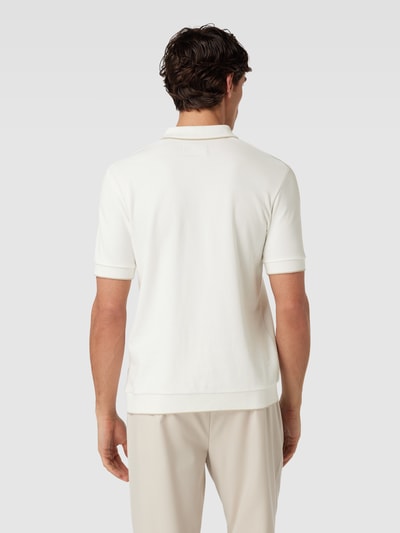 Marc O'Polo Regular Fit Poloshirt mit Kontraststreifen Weiss 5