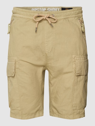 Alpha Industries Bermudas aus Baumwolle mit Label-Details Modell 'RIBSTOP' Sand 2