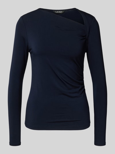 Lauren Ralph Lauren Longsleeve mit asymmetrischem Ausschnitt Modell 'MATZI' Marine 2
