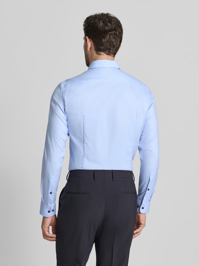 Jake*s Slim Fit Business Hemd aus Baumwolle mit Kentkragen Bleu 5
