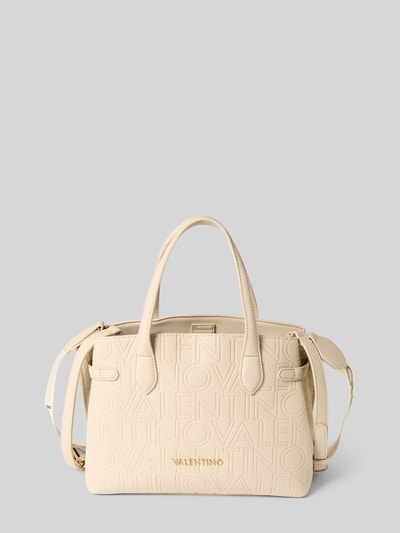 VALENTINO BAGS Handtas met labelapplicatie, model 'PANSY' Ecru - 1