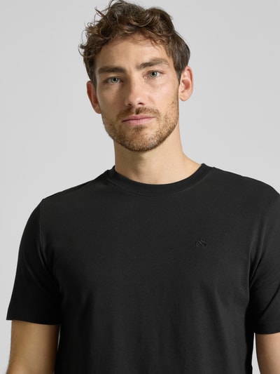 Scotch & Soda T-Shirt mit Logo-Stitching Black 3