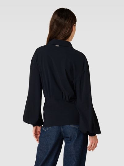 D´Etoiles Casiope Blouse met blinde knoopsluiting, model 'Endure' Marineblauw - 5