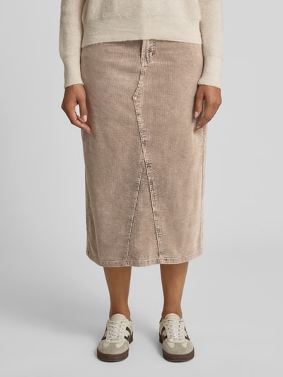 Buena Vista Midirock aus Cord mit Eingrifftaschen Beige 4