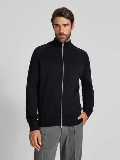 BOSS Kurtka o kroju regular fit z dzianiny z mieszanki żywej wełny model ‘H-IDINO’ Czarny 4