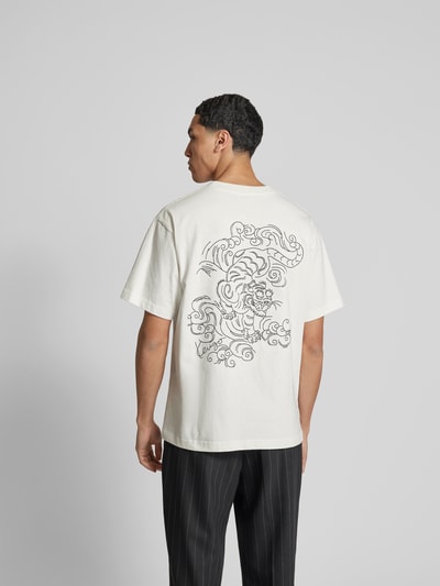 Kenzo T-Shirt mit Label-Print Offwhite 5