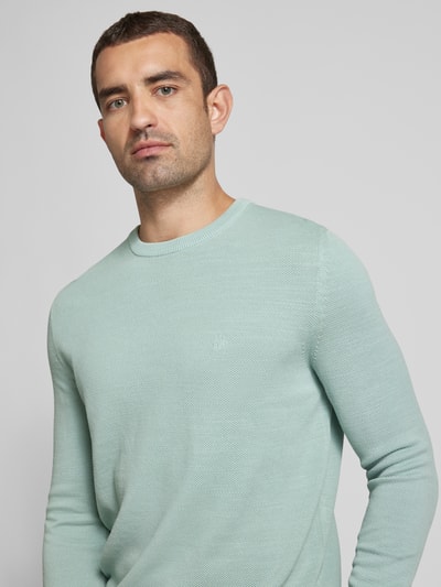 Marc O'Polo Strickpullover mit Label-Stitching Ocean 3