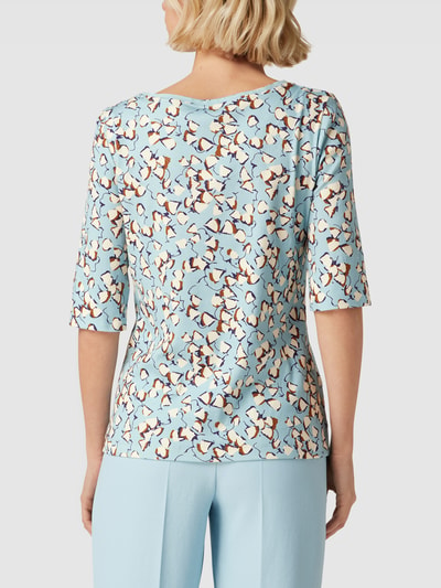 Marc Cain T-Shirt mit Allover-Muster Bleu 5