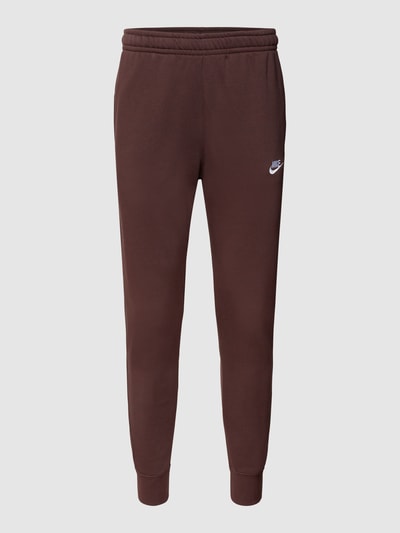 Nike Standard fit sweatpants met labelstitching Donkerbruin - 2