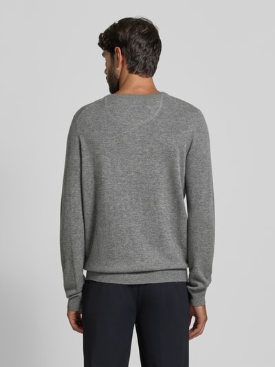 Fynch-Hatton Regular Fit Pullover mit Kaschmir-Anteil Modell 'Merino' Mittelgrau 5
