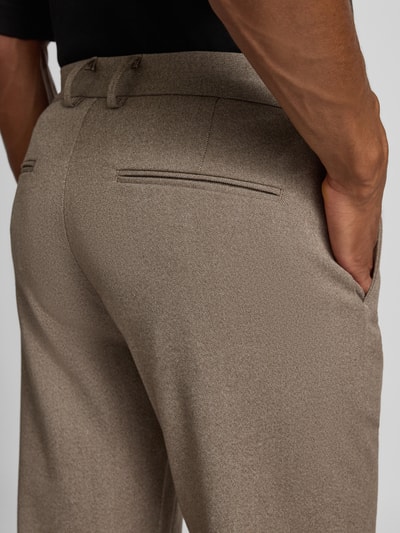 Lindbergh Stoffen broek met achterzakken Zand - 3