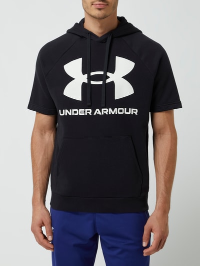 Under Armour Bluza z kapturem o kroju loose fit z krótkimi rękawami – ColdGear® Czarny 4