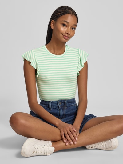 Only Regular fit T-shirt van viscosemix, model 'BELLA' Beige - 3