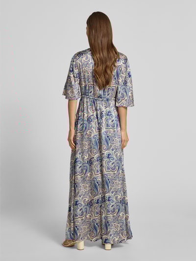 B.Young Maxikleid mit V-Ausschnitt Modell 'HILLY' Blau 5