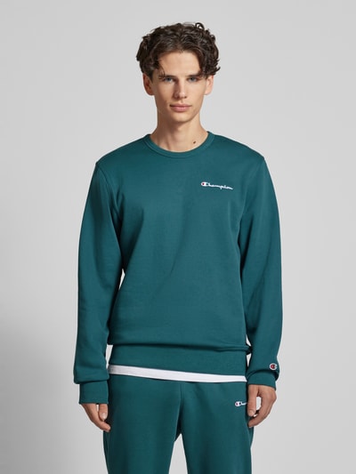 CHAMPION Sweatshirt met labelstitching Donkergroen - 4