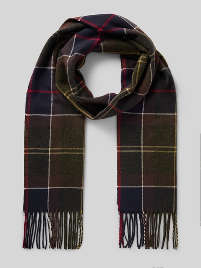 Barbour Schal mit Fransenabschluss Galingale Tartan Oliv 1