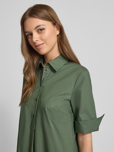 Christian Berg Woman Selection Knielanges Hemdblusenkleid mit 1/2-Arm Oliv 3
