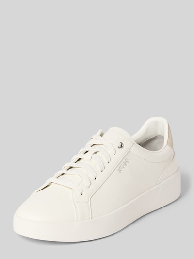 HUGO Niskie sneakersy w skórzanym wyglądzie model 'LYDE' Biały 1