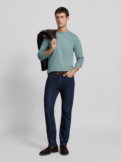 Tom Tailor Regular Fit Langarmshirt aus reiner Baumwolle Mint 1